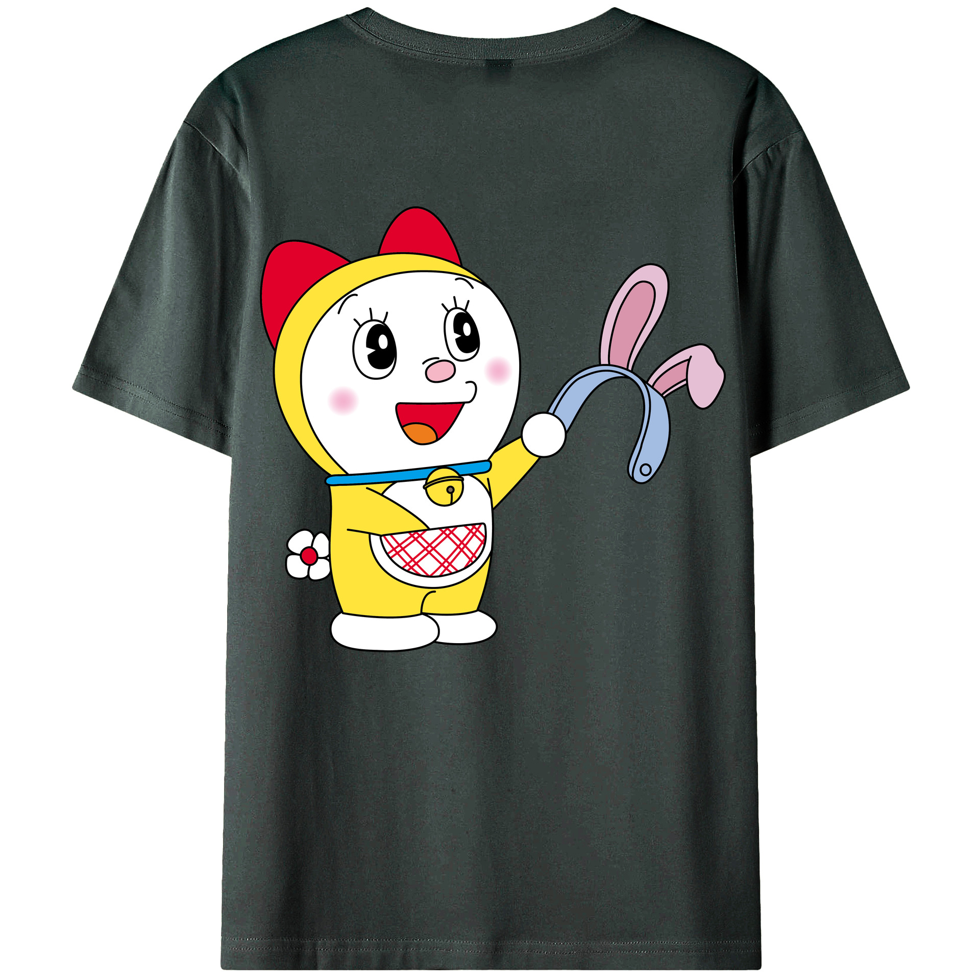 （画像用） ドラえもん ドラミ Doraemon Dorami 綿100％ メンズ半袖Tシャツ（バックプリント） 通気性